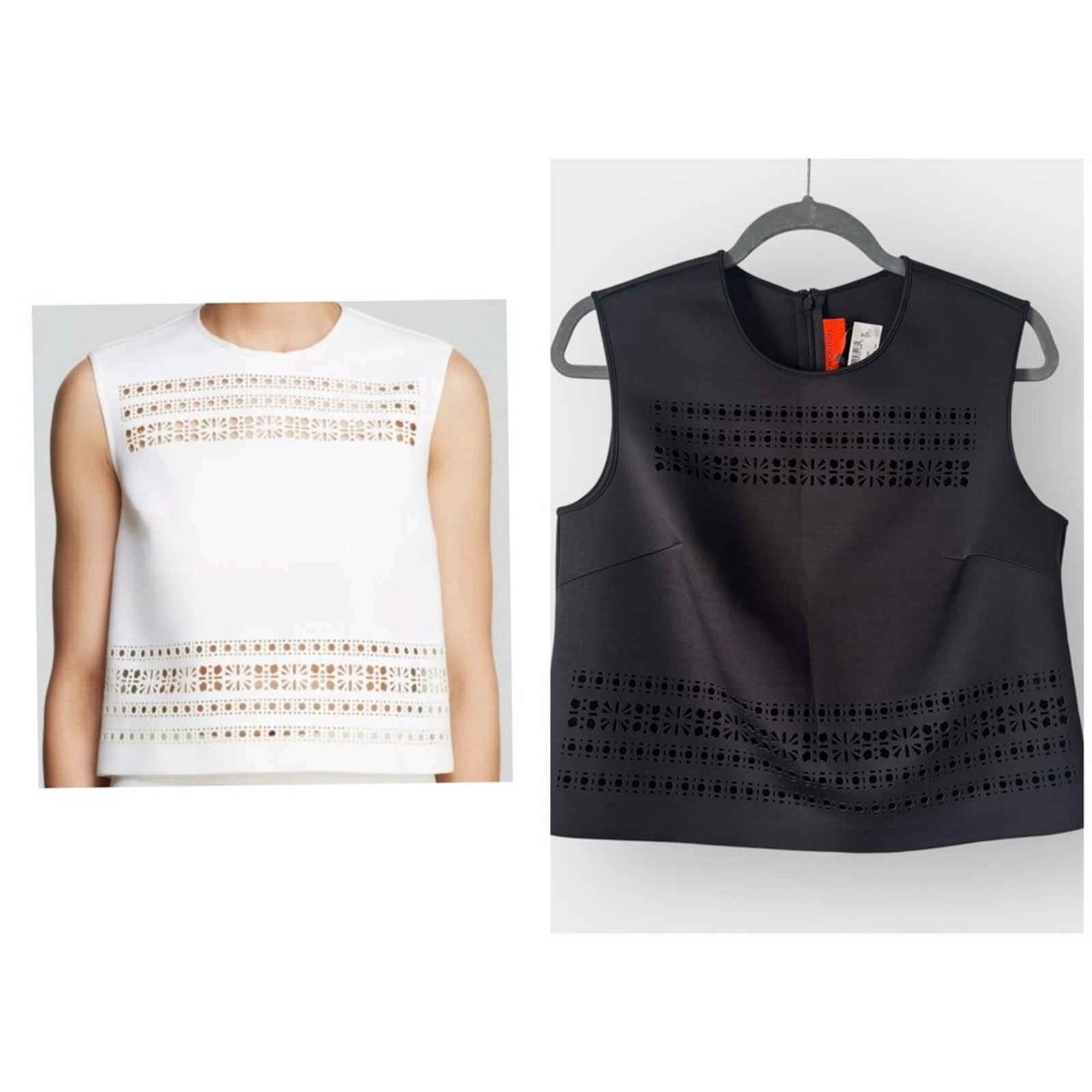 New Clover Canyon Black Laser Cut Blouse